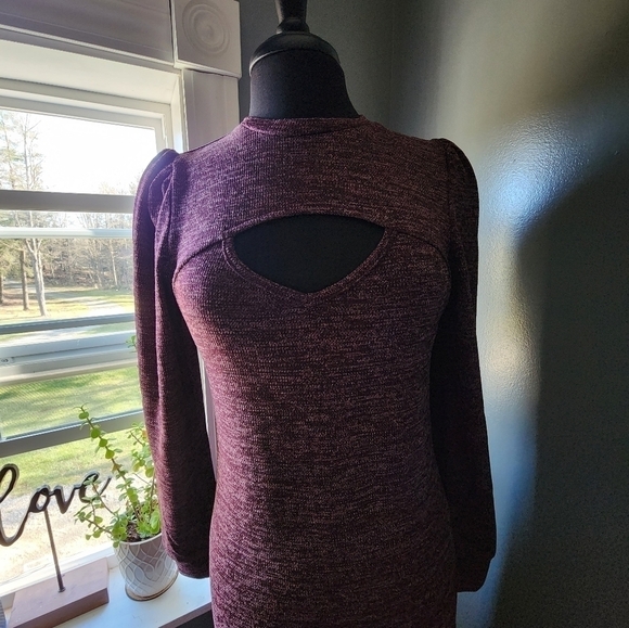 *NWT* Walter Baker Fontine Sparkle Long Sleeve Midi Dress - Picture 3 of 9